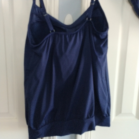 Lands' End Navy Two Piece Tankini Bathing Suit 12 - Picture 5 of 11